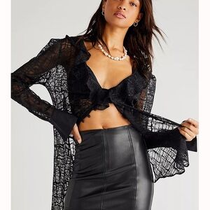 Free People Modern Femme faux leather skirt